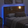 vidaXL Headboard Cabinet with LED Artisan Oak 140 x 16.5 x 103.5 cm