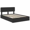 vidaXL Storage Bed with Headboard Black 150 x 200 cm Engineered Wood