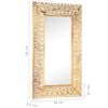 vidaXL Hand-Carved Mirror 80x50x2.6 cm Solid Mango Wood