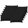 vidaXL Cushion Cover 12 pcs HOUTEN Black 40 x 80 cm Faux Linen