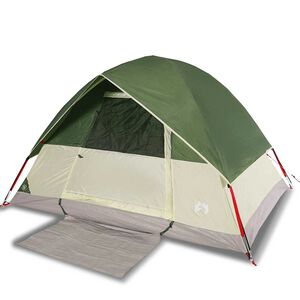 vidaXL Camping Tent Dome 4-Person Green Waterproof