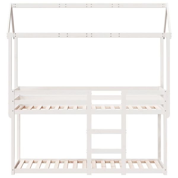 vidaXL Bunk Bed without Mattress White 90x200 cm Solid Wood Pine