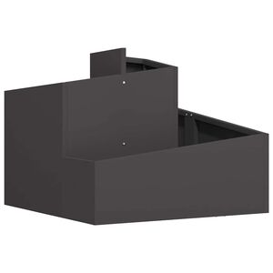 vidaXL Garden Planter Black 60 x 60 x 50 cm Cold-rolled Steel
