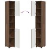 vidaXL Bathroom Furniture Set 4 pcs Brown Oak Engineered wood & Metal