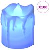 vidaXL Flameless Electric Tea Lights LED Candles 100 pcs Colourful