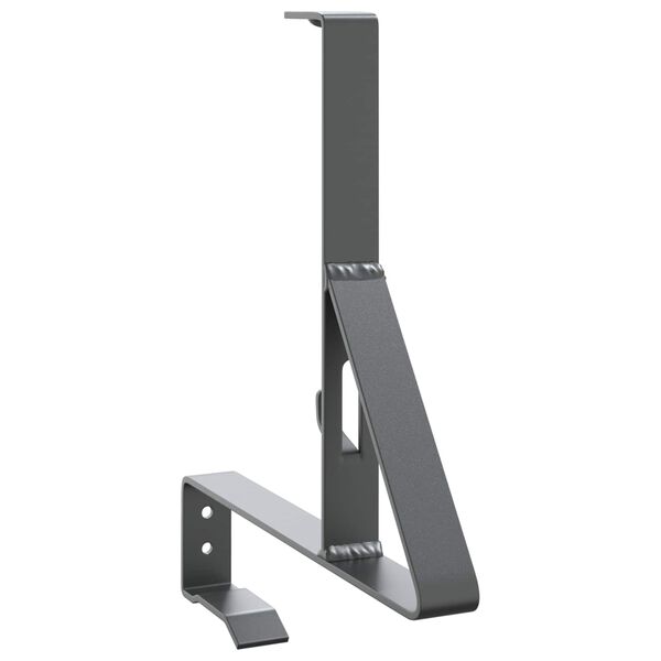 vidaXL Snow Guard Support 2 pcs Anthracite 29.5 x 3 x 34.5 cm Steel