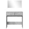 vidaXL Dressing Table with Mirror Concrete Grey 80x39x80 cm