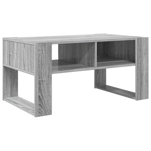 vidaXL Coffee Table Grey Sonoma 92 x 53 x 45 cm Engineered Wood