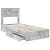 vidaXL Storage Bed Concrete Grey 90 x 190 cm Engineered Wood