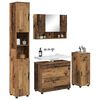 vidaXL Bathroom Furniture Set 4 pcs Old Wood Engineered Wood and Metal