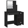 vidaXL Dressing Table with LED Black 86.5x35x136 cm