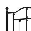 vidaXL Metal Headboard Black 140 cm