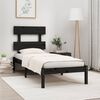 vidaXL Bed Frame without Mattress Black 100x200 cm Solid Wood