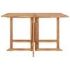 vidaXL Folding Garden Dining Table 120x120x75 cm Solid Teak Wood