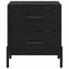 vidaXL Bedside Cabinet Black Oak 40 x 35 x 47.5 cm Engineered Wood