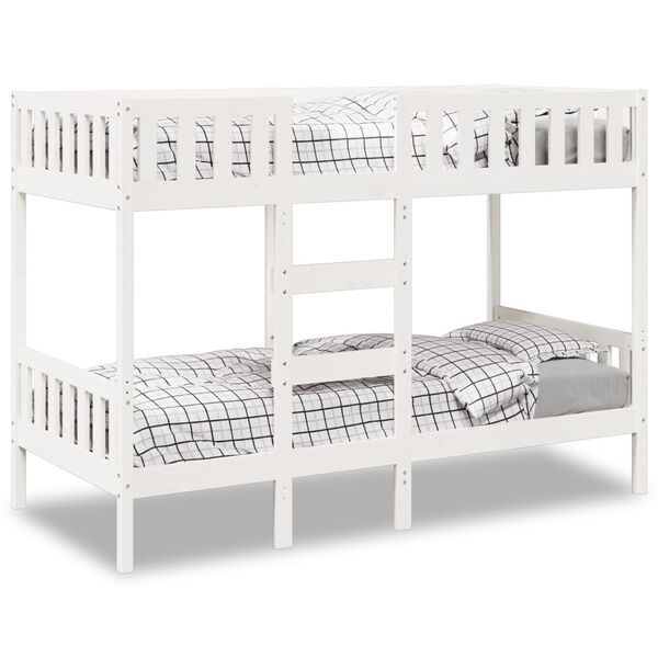 vidaXL Bunk Bed White 75x190 cm Solid Wood Pine