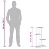 vidaXL 4-Floor Flower Stand 43x22x76 cm White Metal