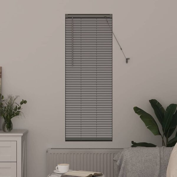 vidaXL Venetian Blinds Height Adjustable Silver 130 x 45 cm Aluminium
