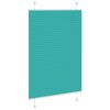 vidaXL Pleated Blind Petrol Green 100x150 cm Fabric Width 99.4 cm Polyester