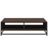 vidaXL Coffee Table Brown Oak 100x100x30 cm Engineered Wood and Metal