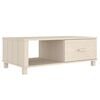 vidaXL Coffee Table | Honey brown | Solid pinewood, MDF | 100x55x35 cm