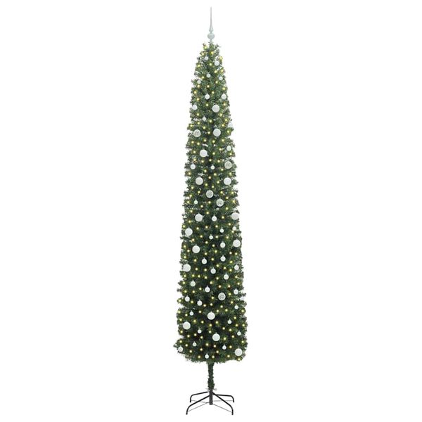 vidaXL Artificial Christmas Tree with 300 LEDs with Stand Green 300 cm