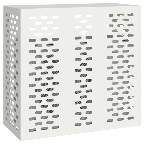 vidaXL Air Conditioner Cover White 110 x 50 x 105 cm Steel