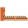 vidaXL Bookcase Bed without Mattress Wax Brown 150x200 cm King Size Solid Wood Pine