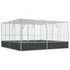 vidaXL Aviary Silver 418x414x212 cm Steel