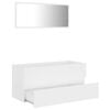 vidaXL 2 Piece Bathroom Furniture Set White Engineered Wood