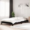 vidaXL Stack Bed without Mattress Black 90x200 cm Solid Wood Pine