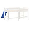 vidaXL Kids' Loft Bed without Mattress with Slide White 90x190 cm Single