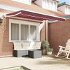 vidaXL Retractable Awning Burgundy 300 x 200 cm Aluminium and Fabric