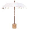 vidaXL Balinese Parasol with Base Cream and Natual 220 x 220 x 250 cm