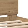 vidaXL Bed Frame with LED Artisan Oak 90 x 190 cm Engineered Wood