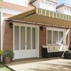 vidaXL Retractable Awning Manual Green and yellow 600 x 300 cm