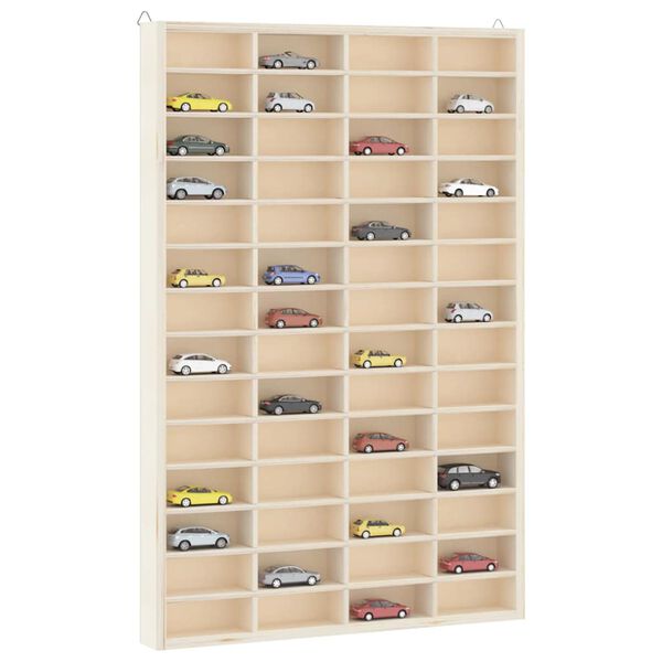 vidaXL Wooden Collector's Display Case with 56 Compartments 40x4.5x60cm