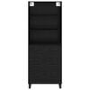 vidaXL Highboard Black Oak 69.5 x 34 x 180 cm Engineered Wood