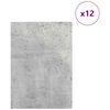 vidaXL Decor Panels 12 pcs Concrete Grey 21 x 30 x 0.27 cm