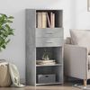 vidaXL Highboard Concrete Grey 50x42.5x124 cm Engineered Wood