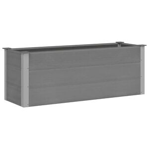 vidaXL Garden Raised Bed | Grey | Wood-plastic composite | Large | Durable