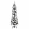 vidaXL Artificial Christmas Tree with 300 LEDs with Stand White 210 cm