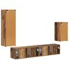 vidaXL TV Cabinet Set Wall-mounted 4 pcs Old Wood Engineered Wood