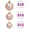 vidaXL Artificial Half Pre-lit Christmas Tree with Ball Set White 210 cm