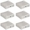 vidaXL Pyramid Fence Post Caps 6 pcs Galvanised Metal 71x71 mm