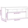 vidaXL TV Cabinet with LED Lights Artisan Oak 90x35x40 cm Engineered Wood