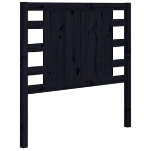 vidaXL Headboard | Black | Solid pinewood | Nice Design | Headboard