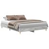 vidaXL Bed Frame No Mattress Grey Sonoma 140x200 cm Engineered Wood