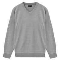 vidaXL 5 pcs Men's Pullover Sweaters V Neck Grey XL