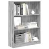 vidaXL Bookcase Grey Sonoma 80x24x109 cm Engineered Wood